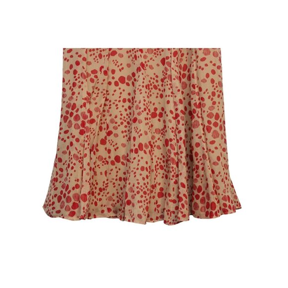 Vintage Y2K Midi Skirt Size 8 Valerie Stevens 100% Silk Artsy Boho Ruffle Retro - Picture 3 of 7